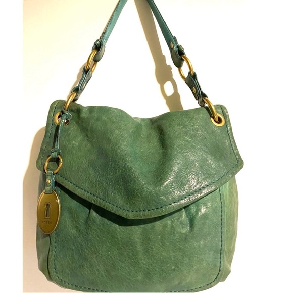 Fossil Green Leather hobo Handbag - Picture 4 of 10
